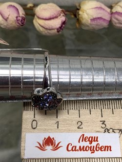 *Кольцо р.20 Орхидея Микс Танзанит Родолит Турмалин Шпинель арт. К1042Ю/Ag-607/1/3/8/9-314 вес 2,78 г - фото 239487