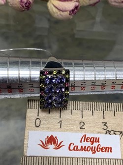 *Кольцо р.18 Фиалка Микс Иолит Турмалин арт. К1328Ю/Ag-617/35-421 вес 5,26 г - фото 240044 *Кольцо р.18 Фиалка Микс Иолит Турмалин арт. К1328Ю/Ag-617/35-421 вес 5,26 г - фото 240044
