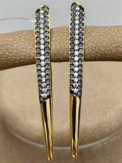 *Серьги Прищепки Белый Фианит арт CZ-E03574-X-LB-X-X-W-518 вес 4,85 г - фото 240189 *Серьги Прищепки Белый Фианит арт CZ-E03574-X-LB-X-X-W-518 вес 4,85 г - фото 240189