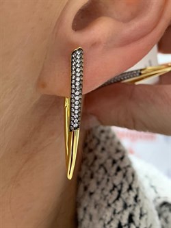 *Серьги Прищепки Белый Фианит арт CZ-E03574-X-LB-X-X-W-518 вес 4,85 г - фото 240190 *Серьги Прищепки Белый Фианит арт CZ-E03574-X-LB-X-X-W-518 вес 4,85 г - фото 240190