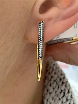 *Серьги Прищепки Белый Фианит арт CZ-E03574-X-LB-X-X-W-518 вес 4,85 г - фото 240191 *Серьги Прищепки Белый Фианит арт CZ-E03574-X-LB-X-X-W-518 вес 4,85 г - фото 240191