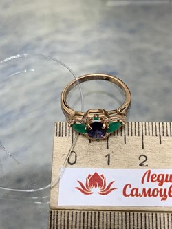 *Кольцо р.19 Микс Агат Иолит арт. К1615Ю/Ag-617/30ПОЗ-027 вес 2,64 г - фото 240346 *Кольцо р.19 Микс Агат Иолит арт. К1615Ю/Ag-617/30ПОЗ-027 вес 2,64 г - фото 240346