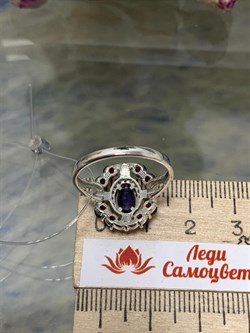 *Кольцо р.19,5 Орхидея Микс Иолит Родолит арт. К1618Ю/Ag-617/39-070 вес 3,3 г - фото 240405 *Кольцо р.19,5 Орхидея Микс Иолит Родолит арт. К1618Ю/Ag-617/39-070 вес 3,3 г - фото 240405