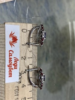 *Серьги Орхидея Микс Иолит Родолит арт. С1618Ю/Ag-617/39-796 вес 4,84 г - фото 240435 *Серьги Орхидея Микс Иолит Родолит арт. С1618Ю/Ag-617/39-796 вес 4,84 г - фото 240435