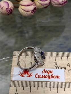 *Кольцо р.17,5 Орхидея Иолит Африка арт. К1619Ю/Ag-617/13-224 вес 3,19 г - фото 240785