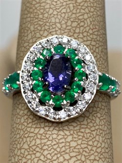 *Кольцо р.19 Микс Зеленый Агат Иолит арт. К1623Ю/Ag-617/30-984 вес 3,94 г - фото 240938 *Кольцо р.19 Микс Зеленый Агат Иолит арт. К1623Ю/Ag-617/30-984 вес 3,94 г - фото 240938