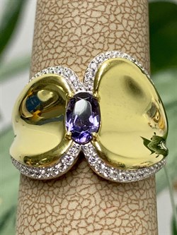 *Кольцо р.17,5 Орхидея Иолит Африка арт. К1765Ю/Ag-617/13ПОЗ-676 вес 4,82 г - фото 241056 *Кольцо р.17,5 Орхидея Иолит Африка арт. К1765Ю/Ag-617/13ПОЗ-676 вес 4,82 г - фото 241056