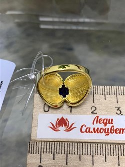 *Кольцо р.18,5 Орхидея Иолит Африка арт. К1765Ю/Ag-617/13ПОЗ-779 вес 4,93 г - фото 241062