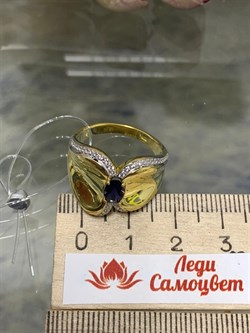 *Кольцо р.18,5 Орхидея Иолит Африка арт. К1765Ю/Ag-617/13ПОЗ-779 вес 4,93 г - фото 241063