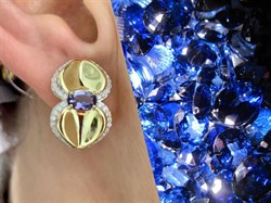 *Серьги Орхидея Иолит Африка арт. С1765Ю/Ag-617/13ПОЗ-232 вес 8,01 г - фото 241071