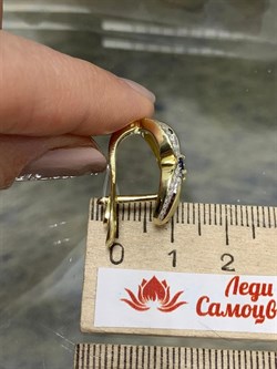 *Серьги Орхидея Иолит Африка арт. С1765Ю/Ag-617/13ПОЗ-232 вес 8,01 г - фото 241074