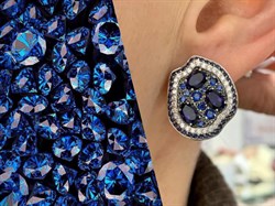 *Серьги Фиалки Иолит Африка арт. С1628Ю/Ag-617/13-401 вес 9,69 г - фото 241091 *Серьги Фиалки Иолит Африка арт. С1628Ю/Ag-617/13-401 вес 9,69 г - фото 241091