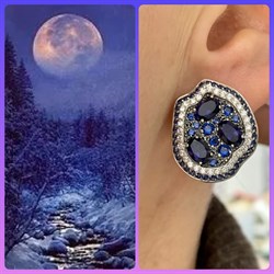 *Серьги Фиалки Иолит Африка арт. С1628Ю/Ag-617/13-401 вес 9,69 г - фото 241092 *Серьги Фиалки Иолит Африка арт. С1628Ю/Ag-617/13-401 вес 9,69 г - фото 241092