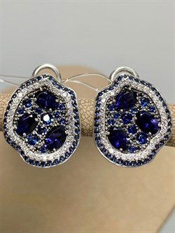 *Серьги Фиалки Иолит Африка арт. С1628Ю/Ag-617/13-401 вес 9,69 г - фото 241094 *Серьги Фиалки Иолит Африка арт. С1628Ю/Ag-617/13-401 вес 9,69 г - фото 241094