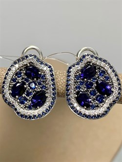 *Серьги Фиалки Иолит Африка арт. С1628Ю/Ag-617/13-401 вес 9,69 г - фото 241095 *Серьги Фиалки Иолит Африка арт. С1628Ю/Ag-617/13-401 вес 9,69 г - фото 241095