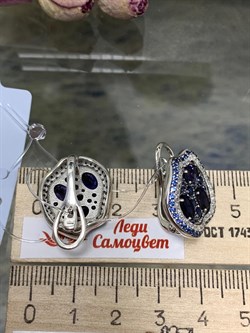 *Серьги Фиалки Иолит Африка арт. С1628Ю/Ag-617/13-401 вес 9,69 г - фото 241098 *Серьги Фиалки Иолит Африка арт. С1628Ю/Ag-617/13-401 вес 9,69 г - фото 241098