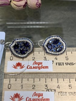 *Серьги Фиалки Иолит Африка арт. С1628Ю/Ag-617/13-401 вес 9,69 г - фото 241100 *Серьги Фиалки Иолит Африка арт. С1628Ю/Ag-617/13-401 вес 9,69 г - фото 241100