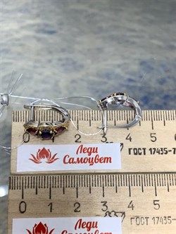 *Серьги Микс Иолит Родолит арт. С1616Ю/Ag-617/39ПОЗ-937 вес 3,56 г - фото 241157 *Серьги Микс Иолит Родолит арт. С1616Ю/Ag-617/39ПОЗ-937 вес 3,56 г - фото 241157