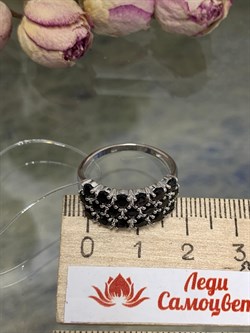 *Кольцо р.18,5 Черная Шпинель арт. К0837-607-943 вес 2,97 г - фото 241432 *Кольцо р.18,5 Черная Шпинель арт. К0837-607-943 вес 2,97 г - фото 241432