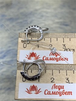 *Серьги Черная Шпинель арт. С1064/Ag-607/1-381 вес 3,1 г - фото 241464 *Серьги Черная Шпинель арт. С1064/Ag-607/1-381 вес 3,1 г - фото 241464