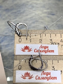 *Серьги Черная Шпинель арт. С1064/Ag-607/1-381 вес 3,1 г - фото 241465 *Серьги Черная Шпинель арт. С1064/Ag-607/1-381 вес 3,1 г - фото 241465