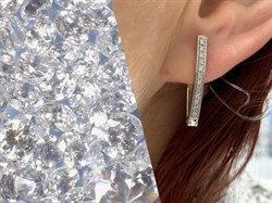 *Серьги Прищепки Белый Бр. арт. С1654/Ag-620-517 Вес 3,68 г - фото 241478 *Серьги Прищепки Белый Бр. арт. С1654/Ag-620-517 Вес 3,68 г - фото 241478