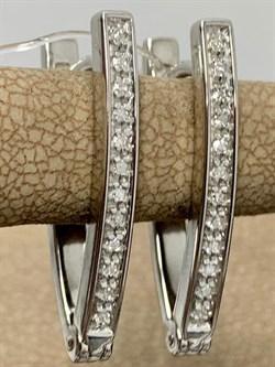 *Серьги Прищепки Белый Бр. арт. С1654/Ag-620-517 Вес 3,68 г - фото 241479 *Серьги Прищепки Белый Бр. арт. С1654/Ag-620-517 Вес 3,68 г - фото 241479