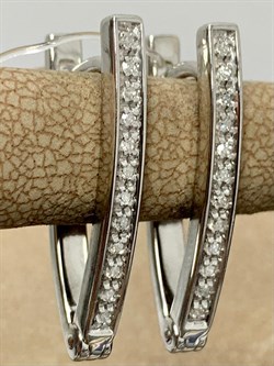 *Серьги Прищепки Белый Бр. арт. С1654/Ag-620-517 Вес 3,68 г - фото 241481 *Серьги Прищепки Белый Бр. арт. С1654/Ag-620-517 Вес 3,68 г - фото 241481