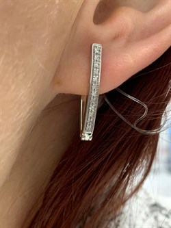 *Серьги Прищепки Белый Бр. арт. С1654/Ag-620-517 Вес 3,68 г - фото 241483 *Серьги Прищепки Белый Бр. арт. С1654/Ag-620-517 Вес 3,68 г - фото 241483