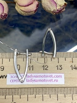 *Серьги Прищепки Белый Бр. арт. С1654/Ag-620-517 Вес 3,68 г - фото 241484 *Серьги Прищепки Белый Бр. арт. С1654/Ag-620-517 Вес 3,68 г - фото 241484