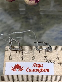 *Серьги Белый Бр. арт. С1657Ю/Ag-620-113 вес 1,65 г - фото 241518 *Серьги Белый Бр. арт. С1657Ю/Ag-620-113 вес 1,65 г - фото 241518