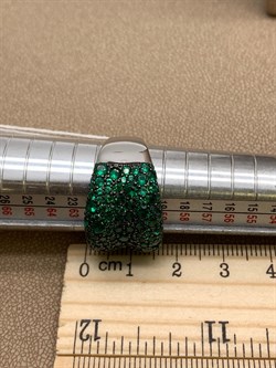 *Кольцо р.19,5 Зеленый Фианит арт. Fb-R00849-X-WB-X-X-NE-984 вес 8,24 г - фото 241624 *Кольцо р.19,5 Зеленый Фианит арт. Fb-R00849-X-WB-X-X-NE-984 вес 8,24 г - фото 241624