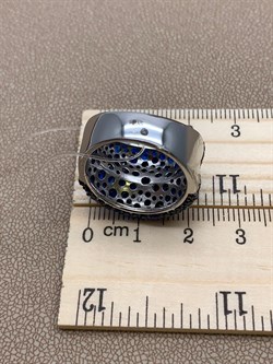 *Кольцо р.18,5 Синий Фианит арт. Fb-R00849-X-WB-X-X-SB-007 вес 8,12 г - фото 241636