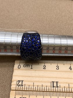 *Кольцо р.18,5 Синий Фианит арт. Fb-R00849-X-WB-X-X-SB-007 вес 8,12 г - фото 241642