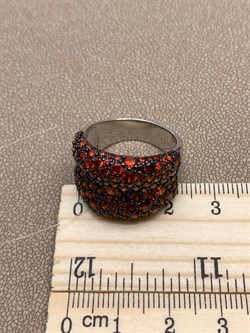 *Кольцо р.19 Рыжий Фианит Микро Вставки арт. Fb-R00849-X-WB-X-X-DG-502 вес 9 г - фото 241661 *Кольцо р.19 Рыжий Фианит Микро Вставки арт. Fb-R00849-X-WB-X-X-DG-502 вес 9 г - фото 241661