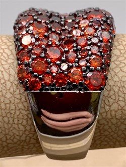 *Кольцо р.19 Рыжий Фианит Микро Вставки арт. Fb-R00849-X-WB-X-X-DG-502 вес 9 г - фото 241665 *Кольцо р.19 Рыжий Фианит Микро Вставки арт. Fb-R00849-X-WB-X-X-DG-502 вес 9 г - фото 241665