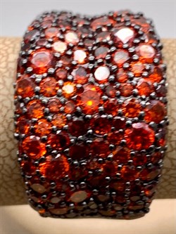 *Кольцо р.19 Рыжий Фианит Микро Вставки арт. Fb-R00849-X-WB-X-X-DG-502 вес 9 г - фото 241666 *Кольцо р.19 Рыжий Фианит Микро Вставки арт. Fb-R00849-X-WB-X-X-DG-502 вес 9 г - фото 241666