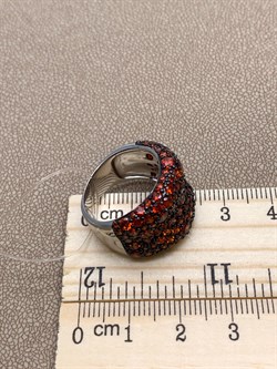 *Кольцо р.17 Рыжий Фианит Микро Вставки арт. Fb-R00849-X-WB-X-X-DG-571 вес 8,70 г - фото 241671 *Кольцо р.17 Рыжий Фианит Микро Вставки арт. Fb-R00849-X-WB-X-X-DG-571 вес 8,70 г - фото 241671