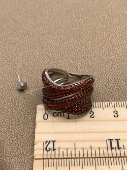 *Кольцо р.17,5 Рыжий Фианит Микро Вставки арт. MP-R01213-X-WB-X-X-Or-385 вес 8,29 г - фото 241690 *Кольцо р.17,5 Рыжий Фианит Микро Вставки арт. MP-R01213-X-WB-X-X-Or-385 вес 8,29 г - фото 241690