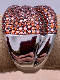 *Кольцо р.17,5 Рыжий Фианит Микро Вставки арт. MP-R01213-X-WB-X-X-Or-385 вес 8,29 г - фото 241694 *Кольцо р.17,5 Рыжий Фианит Микро Вставки арт. MP-R01213-X-WB-X-X-Or-385 вес 8,29 г - фото 241694