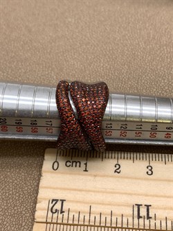 *Кольцо р.17,5 Рыжий Фианит Микро Вставки арт. MP-R01213-X-WB-X-X-Or-385 вес 8,29 г - фото 241697 *Кольцо р.17,5 Рыжий Фианит Микро Вставки арт. MP-R01213-X-WB-X-X-Or-385 вес 8,29 г - фото 241697