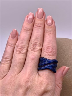 *Кольцо р.18 Синий Фианит Микро Вставки арт. MP-R01213-X-WB-X-X-SB-649 вес 7,99 г - фото 241702 *Кольцо р.18 Синий Фианит Микро Вставки арт. MP-R01213-X-WB-X-X-SB-649 вес 7,99 г - фото 241702