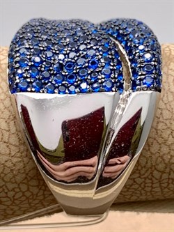 *Кольцо р.18 Синий Фианит Микро Вставки арт. MP-R01213-X-WB-X-X-SB-649 вес 7,99 г - фото 241704 *Кольцо р.18 Синий Фианит Микро Вставки арт. MP-R01213-X-WB-X-X-SB-649 вес 7,99 г - фото 241704