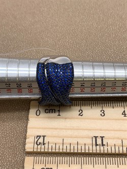 *Кольцо р.18 Синий Фианит Микро Вставки арт. MP-R01213-X-WB-X-X-SB-649 вес 7,99 г - фото 241707 *Кольцо р.18 Синий Фианит Микро Вставки арт. MP-R01213-X-WB-X-X-SB-649 вес 7,99 г - фото 241707
