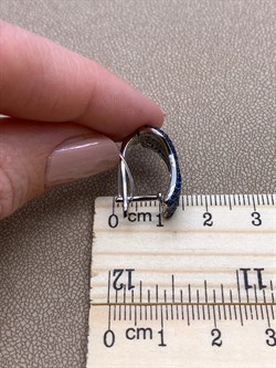 *Серьги Синий Фианит Микро Вставки арт. MP-E01213-X-WB-X-X-SB-345 вес 5,64 г - фото 241711 *Серьги Синий Фианит Микро Вставки арт. MP-E01213-X-WB-X-X-SB-345 вес 5,64 г - фото 241711