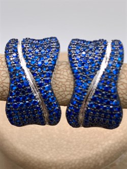 *Серьги Синий Фианит Микро Вставки арт. MP-E01213-X-WB-X-X-SB-345 вес 5,64 г - фото 241714 *Серьги Синий Фианит Микро Вставки арт. MP-E01213-X-WB-X-X-SB-345 вес 5,64 г - фото 241714