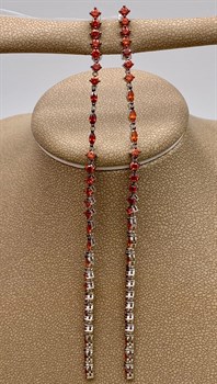 *Серьги Рыжий Фианит Микро Вставки арт. PD-E669-2-X-WB-X-X-Or-667 вес 7,45 г - фото 241722