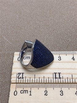 *Кольцо р.17 Синий Фианит Микро Вставки арт. MP-R00979-X-WB-X-X-SB-081 вес 5,67 г - фото 241736 *Кольцо р.17 Синий Фианит Микро Вставки арт. MP-R00979-X-WB-X-X-SB-081 вес 5,67 г - фото 241736