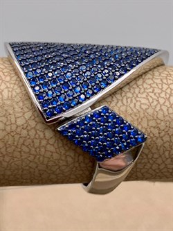 *Кольцо р.17 Синий Фианит Микро Вставки арт. MP-R00979-X-WB-X-X-SB-081 вес 5,67 г - фото 241741 *Кольцо р.17 Синий Фианит Микро Вставки арт. MP-R00979-X-WB-X-X-SB-081 вес 5,67 г - фото 241741