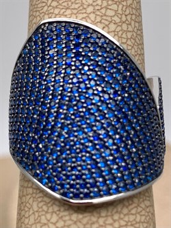 *Кольцо р.17 Синий Фианит Микро Вставки арт. MP-R00979-X-WB-X-X-SB-081 вес 5,67 г - фото 241743 *Кольцо р.17 Синий Фианит Микро Вставки арт. MP-R00979-X-WB-X-X-SB-081 вес 5,67 г - фото 241743